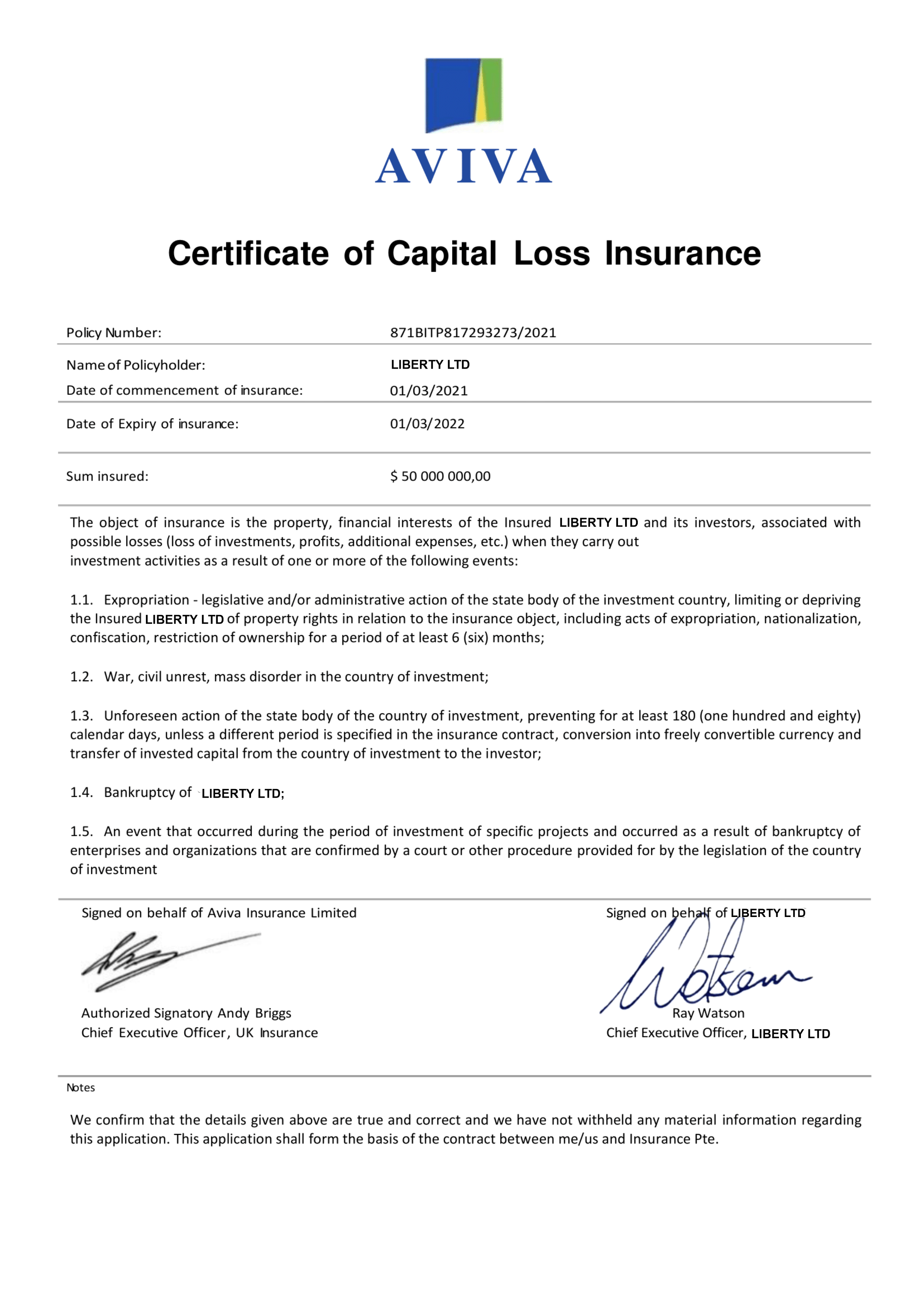 certificate